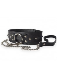 Широкий кожаный ошейник в готическом стиле - Sitabella - купить с доставкой в Южно-Сахалинске