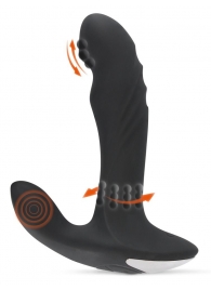 Черный вибромассажер простаты с функцией римминга Plug with Perineum Stimulator - 16,6 см. - Orion - в Южно-Сахалинске купить с доставкой