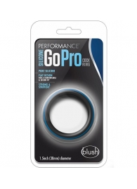 Черно-синее эрекционное кольцо Silicone Go Pro Cock Ring - Blush Novelties - в Южно-Сахалинске купить с доставкой