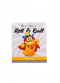 Стимулирующий презерватив-насадка Roll   Ball Banana - Sitabella - купить с доставкой в Южно-Сахалинске