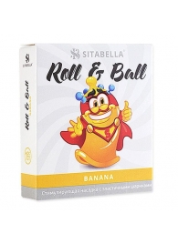 Стимулирующий презерватив-насадка Roll   Ball Banana - Sitabella - купить с доставкой в Южно-Сахалинске