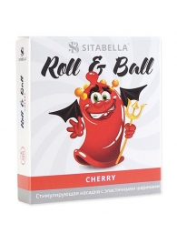 Стимулирующий презерватив-насадка Roll   Ball Cherry - Sitabella - купить с доставкой в Южно-Сахалинске