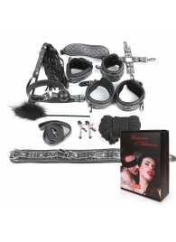 Чёрно-серебристый набор БДСМ - Notabu - купить с доставкой в Южно-Сахалинске