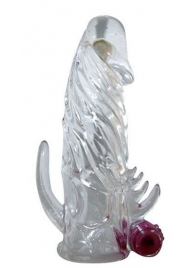 Закрытая прозрачная вибронасадка на пенис Crystal Sleeve Vibe - Erowoman-Eroman - в Южно-Сахалинске купить с доставкой