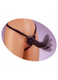 Черный податливый страпон Posable Partner Strap-On - 17,8 см. - Pipedream - купить с доставкой в Южно-Сахалинске