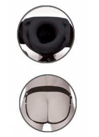 Черный полый страпон унисекс Hollow Strap-On - 14,5 см. - Pipedream - купить с доставкой в Южно-Сахалинске