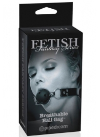 Черный кляп с дырочками Breathable Ball Gag - Pipedream - купить с доставкой в Южно-Сахалинске