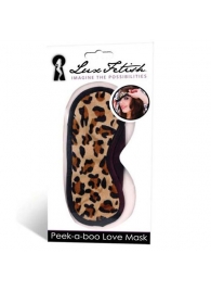 Леопардовая маска на глаза Peek-a-Boo - Lux Fetish - купить с доставкой в Южно-Сахалинске