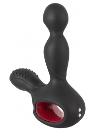 Черный вибромассажер простаты с нагревом и ротацией Prostate Plug - 14,5 см. - Orion - в Южно-Сахалинске купить с доставкой