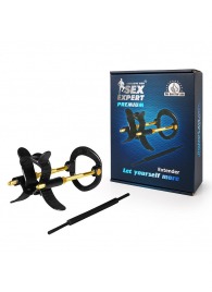 Черно-золотистый экстендер для пениса Sex Expert - Sex Expert - в Южно-Сахалинске купить с доставкой