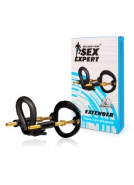 Черный экстендер-растяжитель пениса - Sex Expert - в Южно-Сахалинске купить с доставкой
