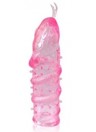 Закрытая рельефная насадка Crystal sleeve snakes в виде змеи с усиками - 14 см. - Erowoman-Eroman - в Южно-Сахалинске купить с доставкой