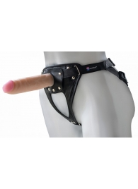 Черный пояс-трусики с насадкой  Soft-Принц  - 17 см. - LOVETOY (А-Полимер) - купить с доставкой в Южно-Сахалинске