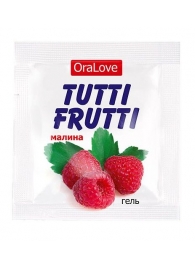 Пробник гель-смазки Tutti-frutti с малиновым вкусом - 4 гр. - Биоритм - купить с доставкой в Южно-Сахалинске
