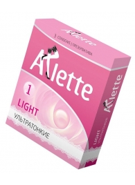 Ультратонкие презервативы Arlette Light - 3 шт. - Arlette - купить с доставкой в Южно-Сахалинске