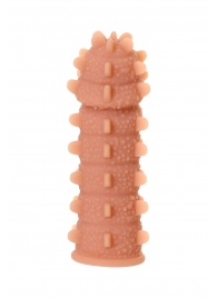 Телесная реалистичная насадка KOKOS Extreme Sleeve 04 с дополнительной стимуляцией - 12,7 см. - KOKOS - в Южно-Сахалинске купить с доставкой