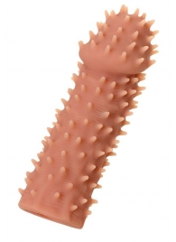 Телесная реалистичная насадка KOKOS Extreme Sleeve 07 с дополнительной стимуляцией - 12,7 см. - KOKOS - в Южно-Сахалинске купить с доставкой