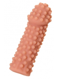 Телесная реалистичная насадка KOKOS Extreme Sleeve 10 с дополнительной стимуляцией - 14,7 см. - KOKOS - в Южно-Сахалинске купить с доставкой