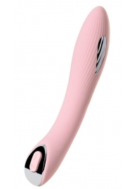 Розовый силиконовый вибратор с электростимуляцией TESLA G-POINT - 21 см. - ToyFa - купить с доставкой в Южно-Сахалинске