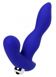 Синий силиконовый вибростимулятор простаты Stroman - 14,5 см. - ToyFa - в Южно-Сахалинске купить с доставкой