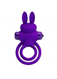 Фиолетовое эрекционное кольцо с вибростимуляцией клитора Vibrant Penis Ring III - Baile - в Южно-Сахалинске купить с доставкой