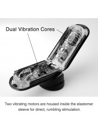 Черный мастурбатор Flip Zero с вибрацией - Tenga - в Южно-Сахалинске купить с доставкой