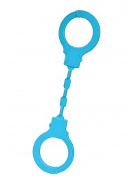 Голубые силиконовые наручники A-Toys без ключа - A-toys - купить с доставкой в Южно-Сахалинске