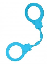 Голубые силиконовые наручники A-Toys без ключа - A-toys - купить с доставкой в Южно-Сахалинске