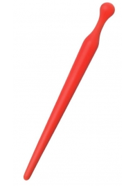 Красный силиконовый уретральный плаг - 10 см. - ToyFa - купить с доставкой в Южно-Сахалинске