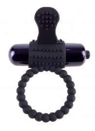 Черное эрекционное виброкольцо Vibrating Silicone Super Ring - Pipedream - в Южно-Сахалинске купить с доставкой