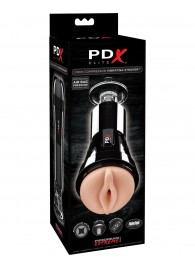 Телесный вибромастурбатор-вагина Cock Compressor Vibrating Stroker - Pipedream - в Южно-Сахалинске купить с доставкой