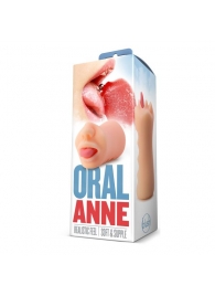 Телесный мастурбатор-ротик с язычком Oral Anne - Blush Novelties - в Южно-Сахалинске купить с доставкой