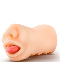 Телесный мастурбатор-ротик с язычком Oral Anne - Blush Novelties - в Южно-Сахалинске купить с доставкой