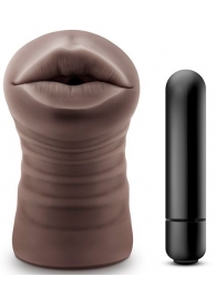 Коричневый мастурбатор-ротик Heather - Blush Novelties - в Южно-Сахалинске купить с доставкой