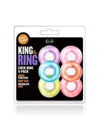 Набор из 6 эрекционных колец King of the Ring - Blush Novelties - в Южно-Сахалинске купить с доставкой