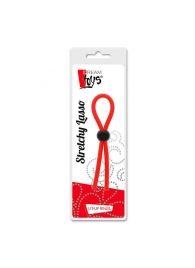 Красное эрекционное лассо с одной бусинкой-утяжкой STRETCHY THICK LASSO - Dream Toys - в Южно-Сахалинске купить с доставкой