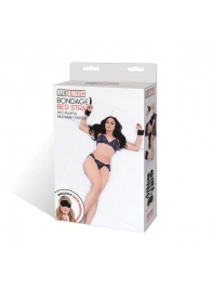 Чёрные манжеты для фиксации на кровати Bondage Bed Strap - Lux Fetish - купить с доставкой в Южно-Сахалинске