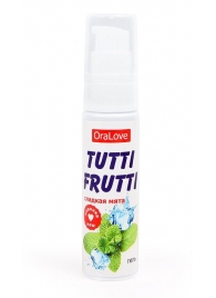 Гель-смазка Tutti-frutti со вкусом сладкой мяты - 30 гр. - Биоритм - купить с доставкой в Южно-Сахалинске