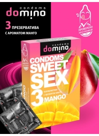 Презервативы для орального секса DOMINO Sweet Sex с ароматом манго - 3 шт. - Domino - купить с доставкой в Южно-Сахалинске