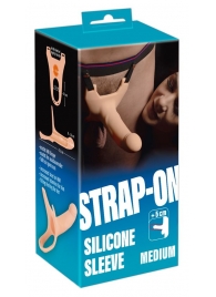 Силиконовый полый страпон на ремнях Silicone Strap-on - 16 см. - Orion - купить с доставкой в Южно-Сахалинске