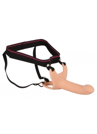 Силиконовый полый страпон на ремнях Silicone Strap-on - 16 см. - Orion - купить с доставкой в Южно-Сахалинске
