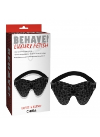 Черная маска на глаза Behave - Chisa - купить с доставкой в Южно-Сахалинске