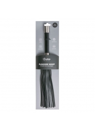 Черная плеть Easytoys Flogger With Metal Grip - 38 см. - Easy toys - купить с доставкой в Южно-Сахалинске