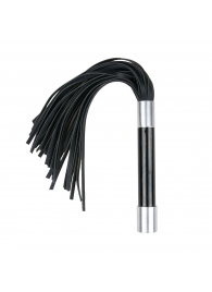 Черная плеть Easytoys Flogger With Metal Grip - 38 см. - Easy toys - купить с доставкой в Южно-Сахалинске