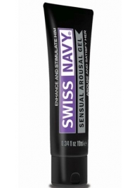 Возбуждающий гель-лубрикант на водной основе Sensual Arousal Lubricant - 10 мл. - Swiss navy - купить с доставкой в Южно-Сахалинске