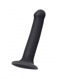 Черный фаллос на присоске Silicone Bendable Dildo M - 18 см. - Strap-on-me - купить с доставкой в Южно-Сахалинске
