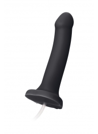 Черный фаллос с имитацией эякуляции Silicon Cum Dildo L - 19,6 см. - Strap-on-me - купить с доставкой в Южно-Сахалинске