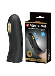 Черная вибронасадка на палец с электростимуляцией Marico - Baile - купить с доставкой в Южно-Сахалинске