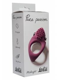 Бордовое эрекционное виброкольцо Pure Passion Midnight - Lola Games - в Южно-Сахалинске купить с доставкой