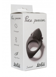 Черное эрекционное виброкольцо Pure Passion Sunset - Lola Games - в Южно-Сахалинске купить с доставкой
